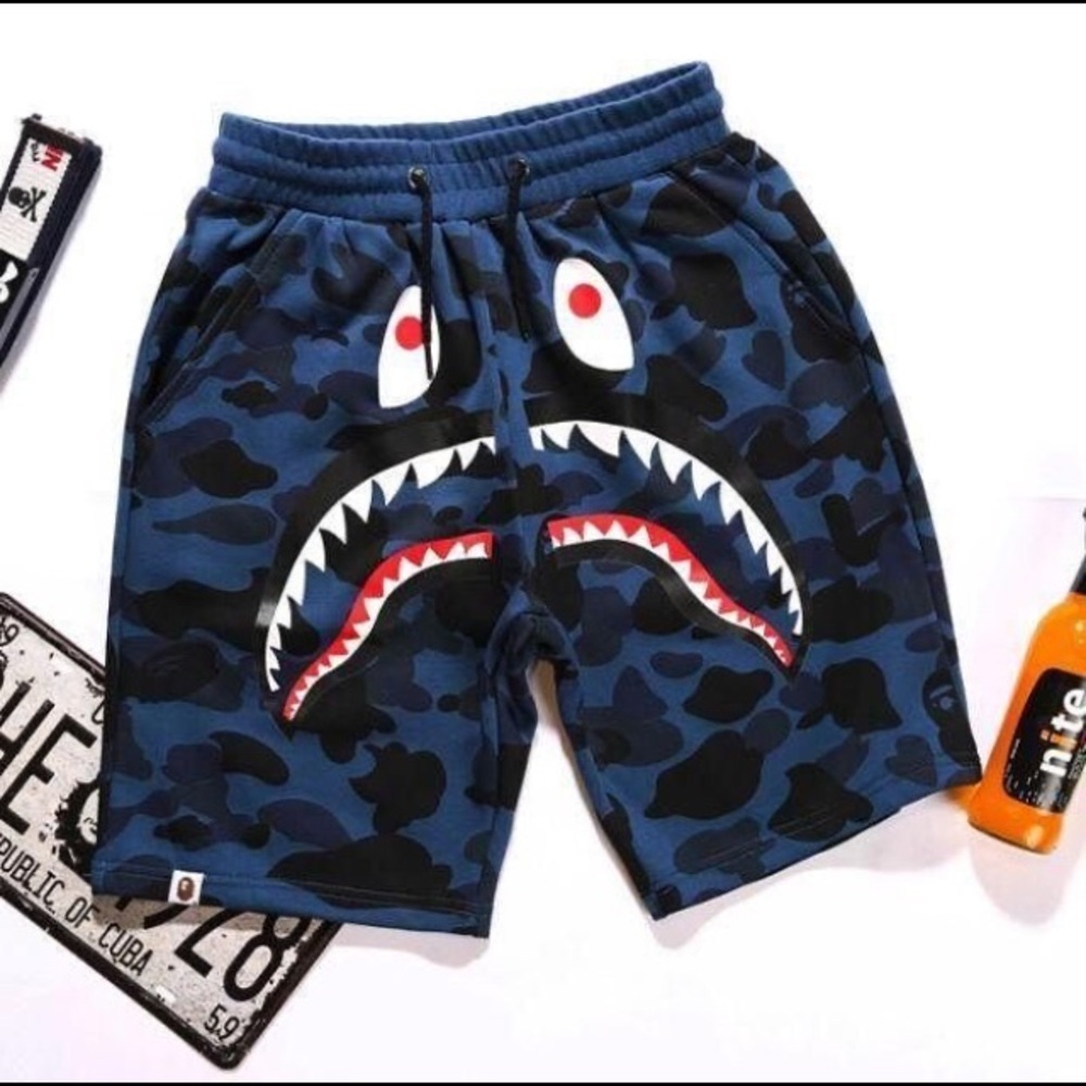 Blue bape shorts